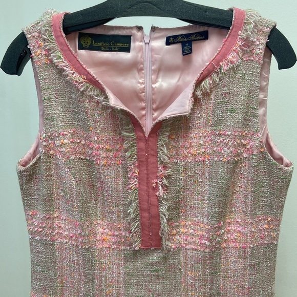 Preppy Pink Tweed Dress by Brooks Brothers - Lanificio Campore collection - Picture 5 of 7